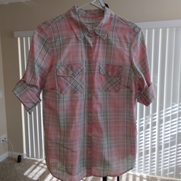 Croft & Barrow Pink Plaid Button Down Small Petite NWT - Picture 5 of 10